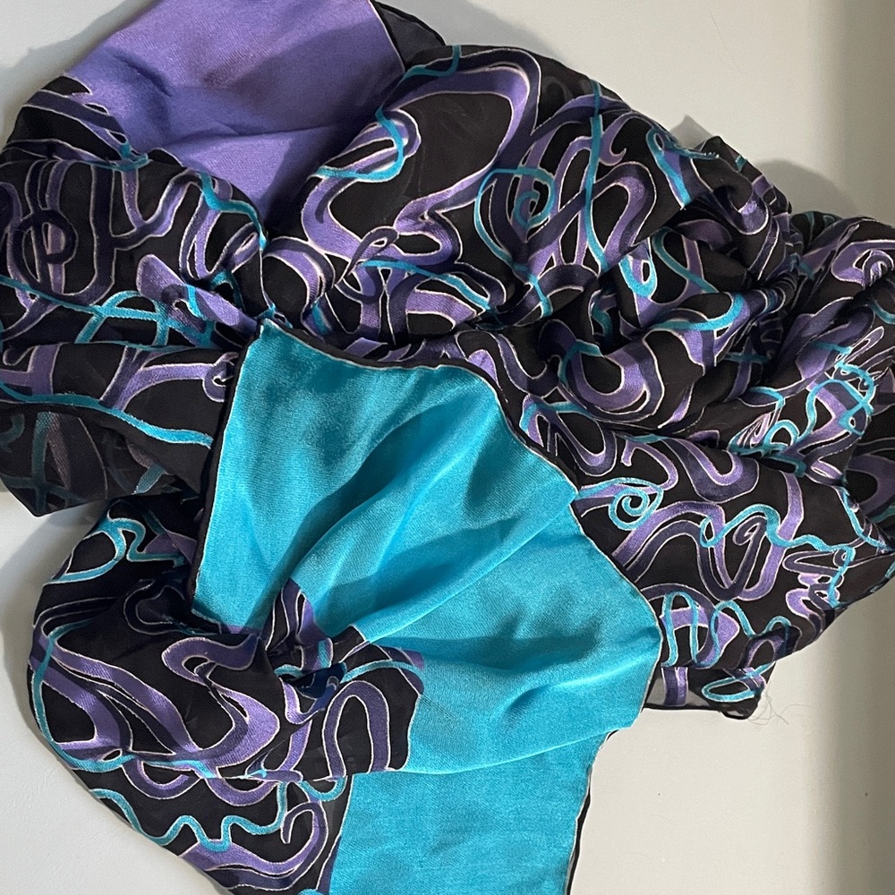 VTG DVF SILK CUTOUT SCARF